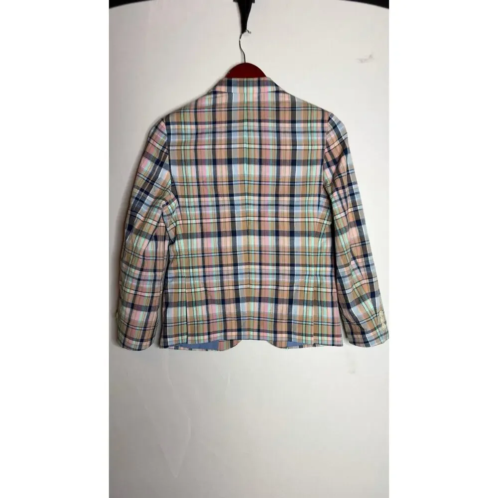 Polo Ralph Lauren Multi Color Patchwork Plaid Blazer Boy’s 12 Regular